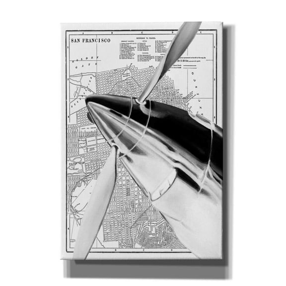 Epic Graffiti 'Inverted Vintage Plane II' by Ethan Harper, Giclee Canvas Wall Art, 18"x26"