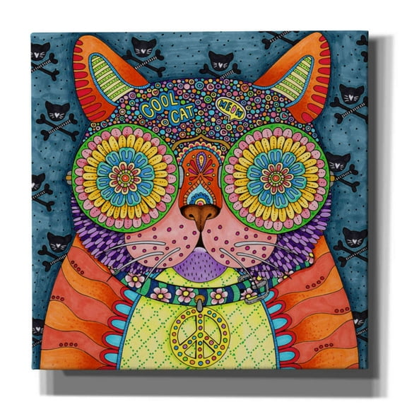 Epic Graffiti 'Irresistible Animals 8 ' by Hello Angel, Giclee Canvas Wall Art, 12"x12"