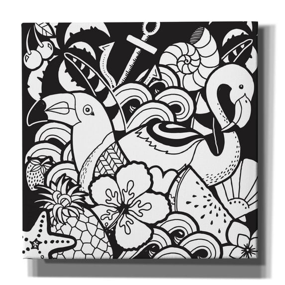 Epic Graffiti 'Island Fun' by Hello Angel Canvas Wall Art, 18" x 18"