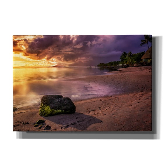 Epic Graffiti 'Island Sunset' by Jonathan Ross, Canvas Wall Art, 26"x18"