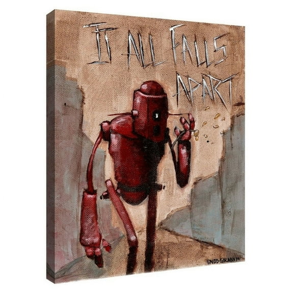 Epic Graffiti "It All Falls Apart" by Craig Snodgrass, Giclee Canvas Wall 20" x 24"