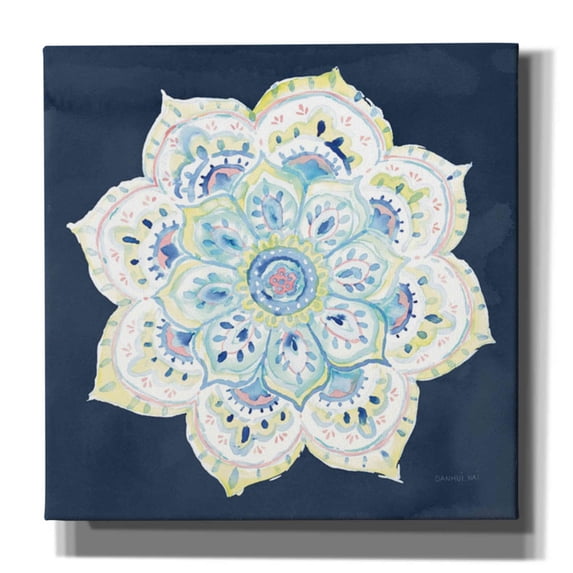 Epic Graffiti 'Jaipur VI Navy' by Danhui Nai, Canvas Wall Art, 18"x18"