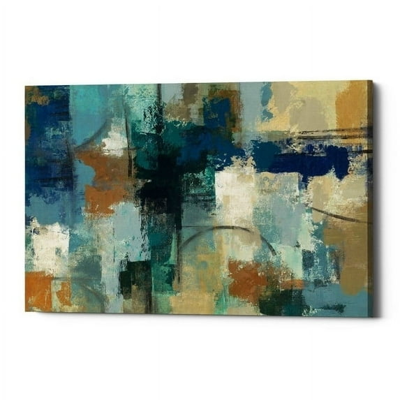 Epic Graffiti "Jasper Lagoon" by Silvia Vassileva, Giclee Canvas Wall Art, 12"x18" 26" x 40"