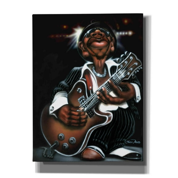 Epic Graffiti 'Jazzman Cool' by Leonard Jones, Canvas Wall Art, 12"x16"