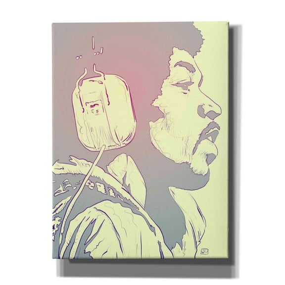 Epic Graffiti 'Jimi Hendrix' by Giuseppe Cristiano, Canvas Wall Art, 12"x16"