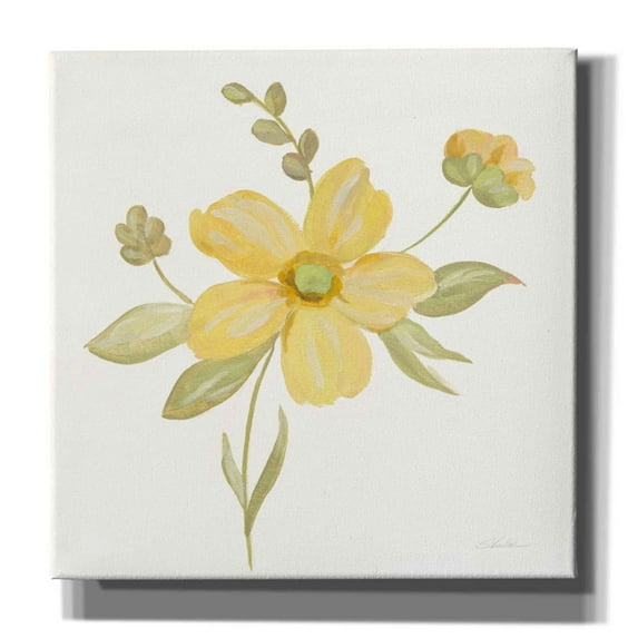 Epic Graffiti 'June Bloom II' by Silvia Vassileva, Canvas Wall Art, 18"x18"