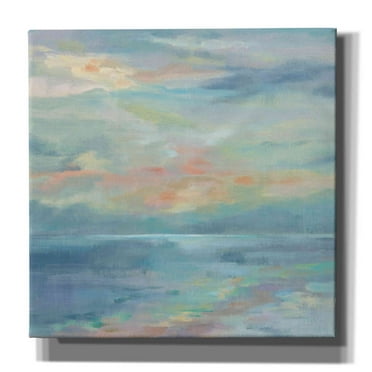 Epic Graffiti 'June Morning by the Sea' by Silvia Vassileva, Canvas Wall Art, 12"x12"