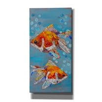 Epic Graffiti 'Just Keep Swimming 2' by St. Hilaire Elizabeth, Canvas Wall Art, 12"x24"