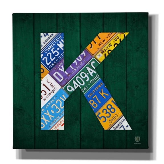 Epic Graffiti 'K' by Design Turnpike, Giclee Canvas Wall Art, 12"x12"