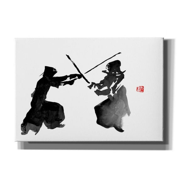 Epic Graffiti 'Kendo' by Pechane, Canvas Wall Art, 26"x18"