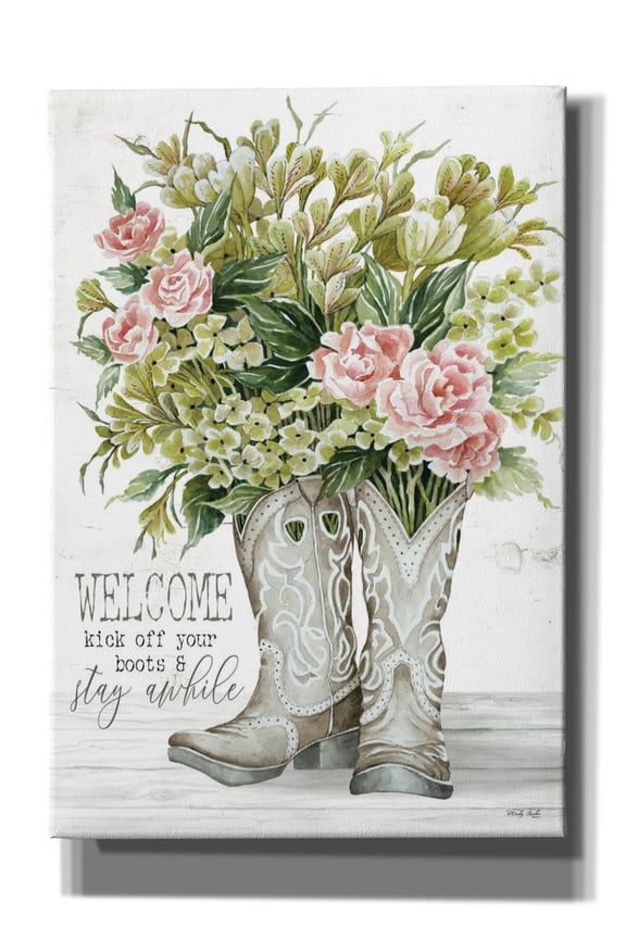 'Kick Off Cowboy Boots' by Cindy Jacobs, Canvas Wall Art, 18"x26"
