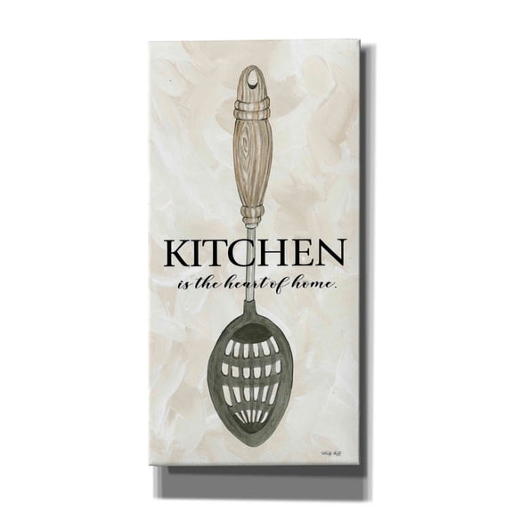 Epic Graffiti 'Kitchen is the Heart of the Home' by Cindy Jacobs, Canvas Wall Art, 12"x24"