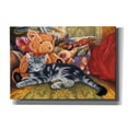 thumbnail image 1 of Epic Graffiti 'Kitten, Teddy & Cushions' by Janet Pidoux, Canvas Wall Art, 26"x18", 1 of 2