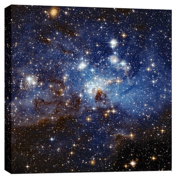 epic graffiti lo 95 star cluster hubble space telescope giclee canvas wall art, 26" x 26", multicolor