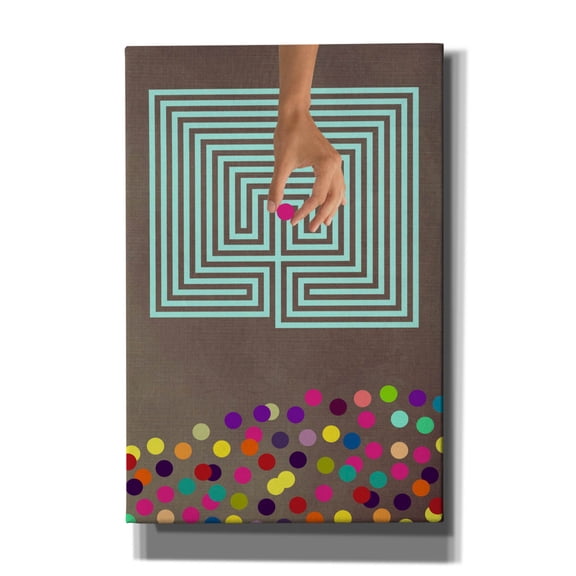 Epic Graffiti 'Labyrinth' by Elo Marc, Canvas Wall Art, 12"x18"
