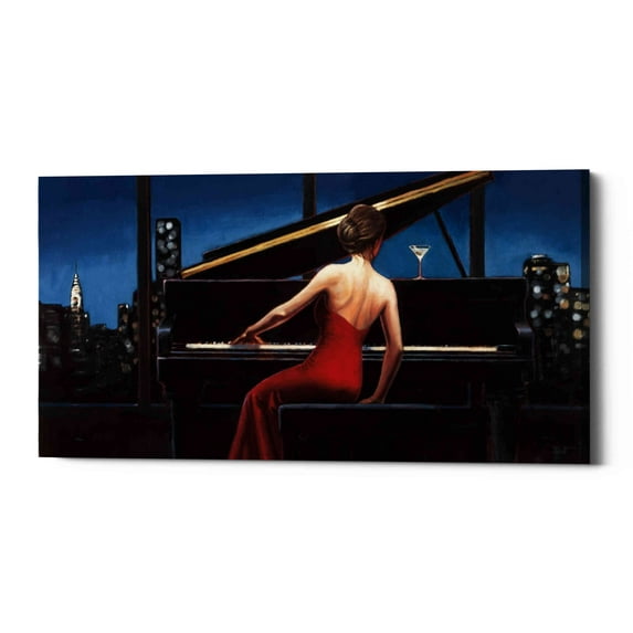 Epic Graffiti 'Lady in Red' by Marco Fabiano, Canvas Wall Art, 24"x12"