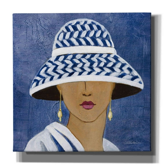 Epic Graffiti 'Lady with Hat II' by Silvia Vassileva, Canvas Wall Art, 37"x37"
