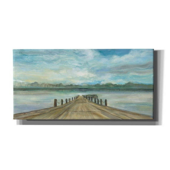 Epic Graffiti 'Lake Pier' by Silvia Vassileva, Canvas Wall Art, 24"x12"