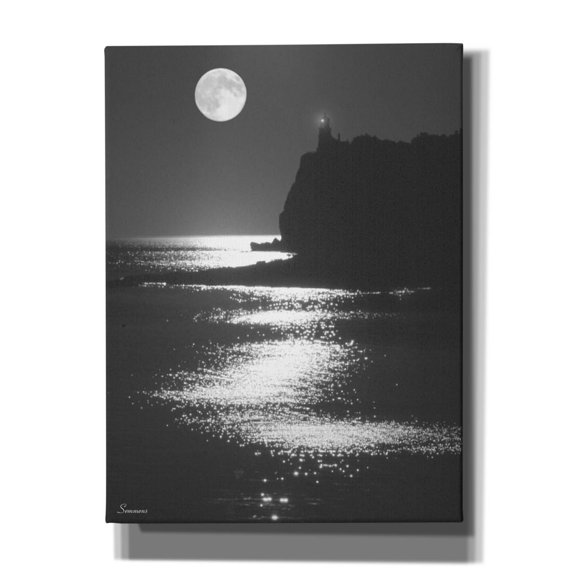 Epic Graffiti 'Lake Superior Lighthouse' by Gordon Semmens, Canvas Wall Art, 12"x16"