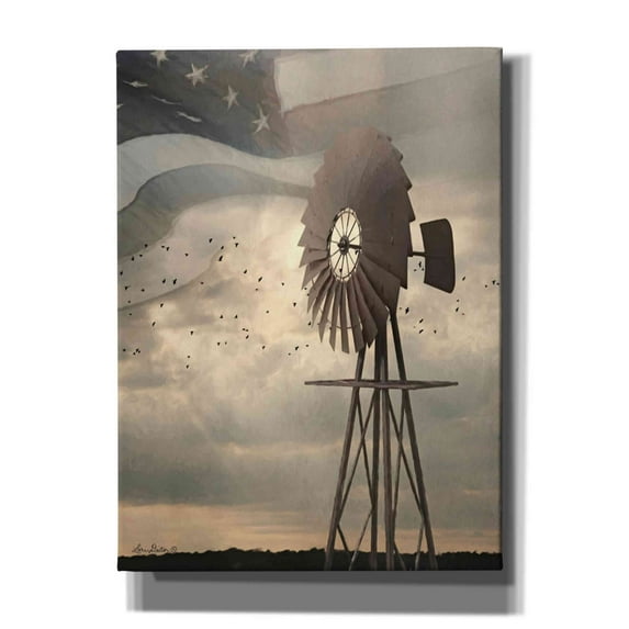Epic Graffiti 'Land That I Love Windmill I' by Lori Deiter, Canvas Wall Art, 40"x54"