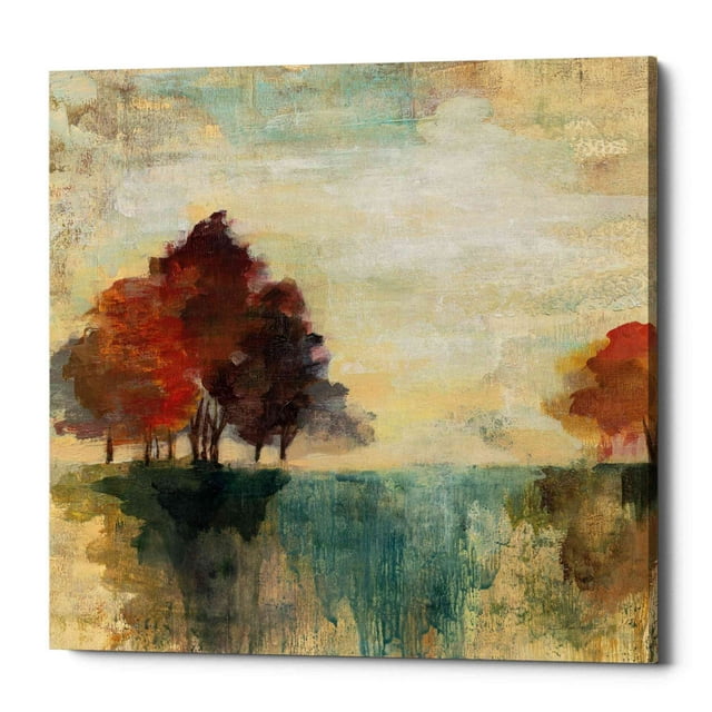 Epic Graffiti 'Landscape Monotype II' by Silvia Vassileva, Canvas Wall Art, 37"x37"
