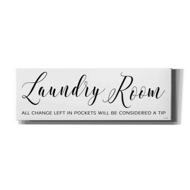 Epic Graffiti 'Laundry Room' by Cindy Jacobs, Canvas Wall Art, 36"x12"
