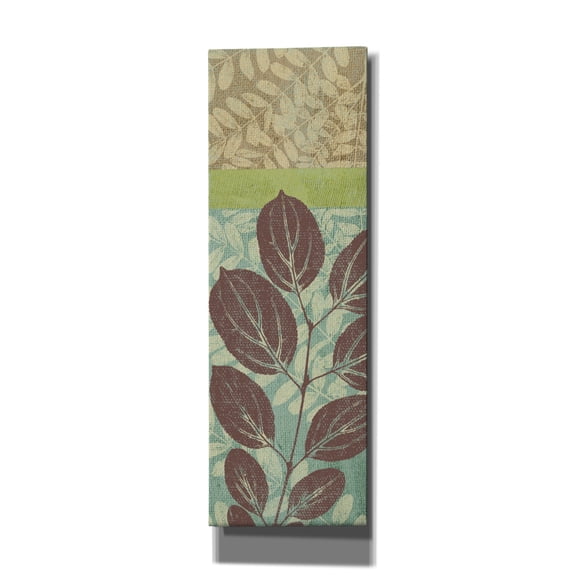 Epic Graffiti 'Leaves 1'  by Erin Clark Canvas Wall Art, 12" x 36"