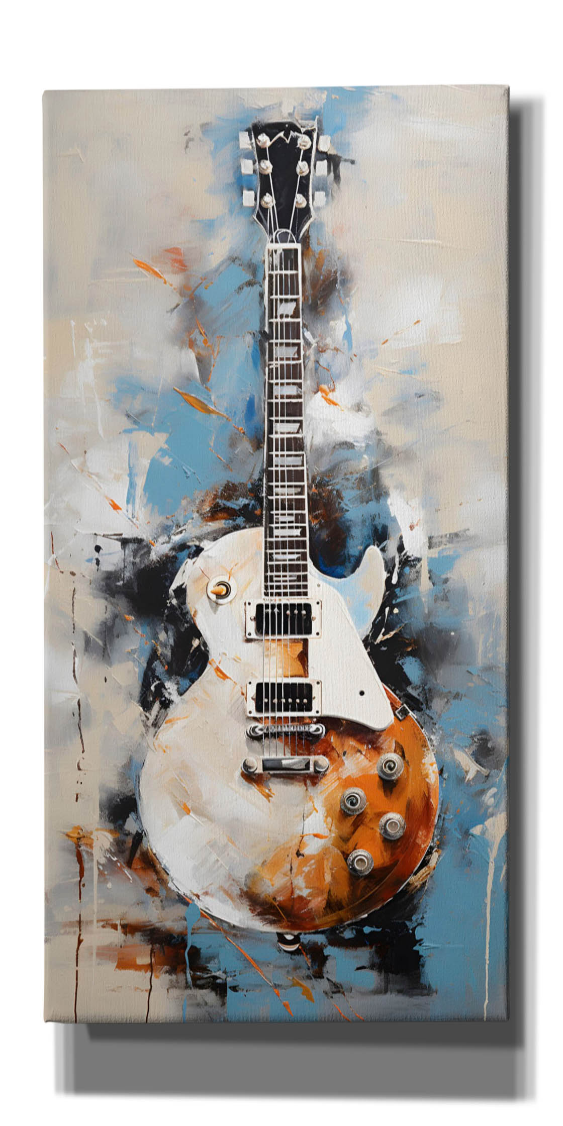Epic Graffiti 'Les Paul 8'  by Sean Parnell Canvas Wall Art, 12" x 24"