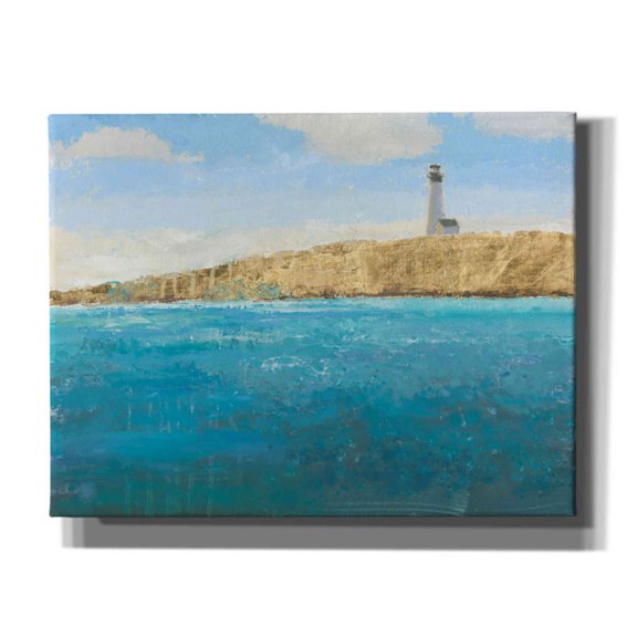 Epic Graffiti 'Lighthouse Seascape II' by James Wiens, Canvas Wall Art, 34"x26"