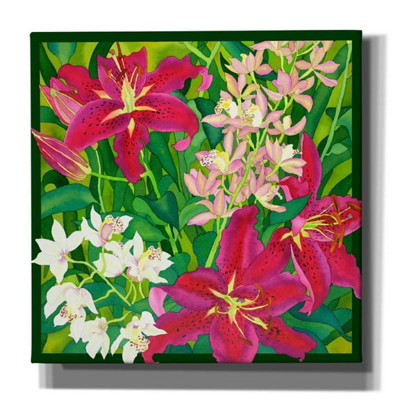 Epic Graffiti 'Lilly Love - Square' by Carissa Luminess, Canvas Wall Art, 12"x12"