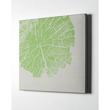 Epic Graffiti  "Lime Slice" by Linda Woods, Giclee Canvas Wall Art 26"x26"