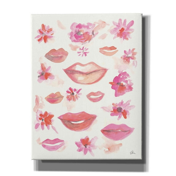Epic Graffiti 'Lips' by Jessica Mingo, Canvas Wall Art, 26"x34"