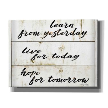 Epic Graffiti 'Live for Today' by Cindy Jacobs, Canvas Wall Art, 16"x12"