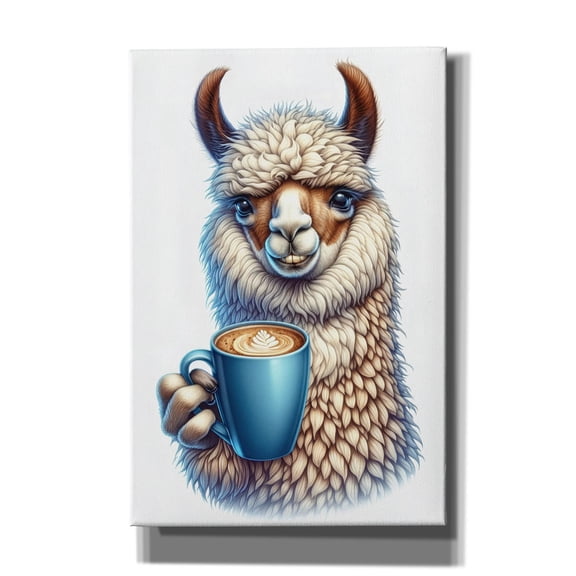 Epic Graffiti 'Llama Morning' by Rey Klimt Canvas Wall Art, 12" x 18"