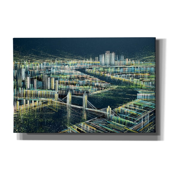 Epic Graffiti 'London At Midnight' by Marc Todd, Canvas Wall Art, 18"x12"