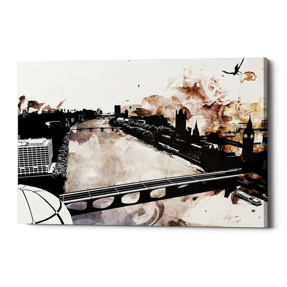 Epic Graffiti  "London Landscape" by Jonathan Lam, Giclee Canvas Wall Art, 40"x26" - 40" x 26"