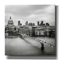Epic Graffiti 'London Millenium Bridge' by Nina Papiorek, Canvas Wall Art, 12"x12"