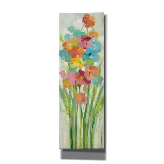 Epic Graffiti 'Long Stem Bouquet II' by Silvia Vassileva, Canvas Wall Art, 12"x36"