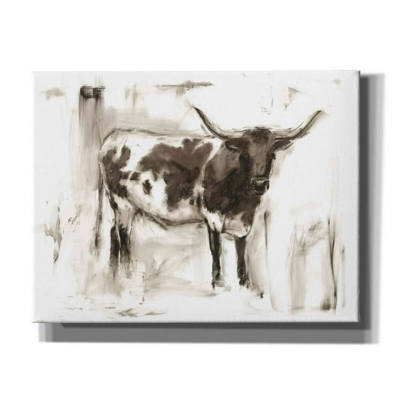 Epic Graffiti "Longhorn Study I" by Ethan Harper, Canvas Wall Art, 34"x26"
