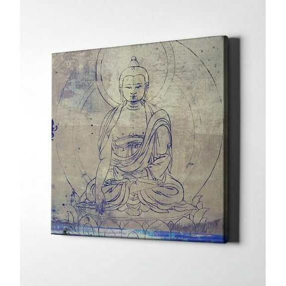 Epic Graffiti "Lotus Position" by Elena Ray Giclee Canvas Wall Art, 12"x12" 18" x 18"
