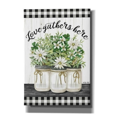 Epic Graffiti 'Love Gathers Here' by Cindy Jacobs, Canvas Wall Art, 18"x26"