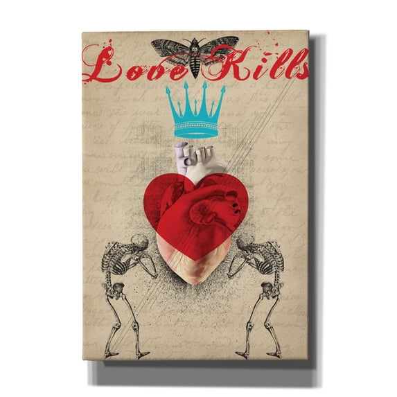 Epic Graffiti 'Love Kills' by Elo Marc, Canvas Wall Art, 18"x26"