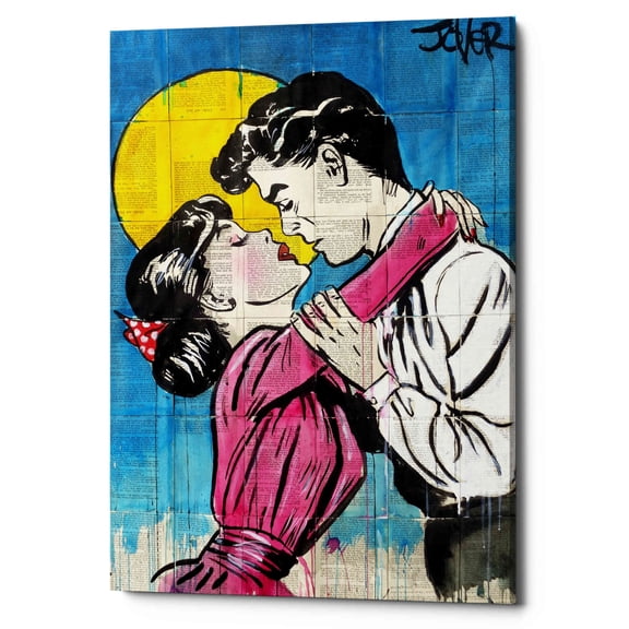 Epic Graffiti 'Love Moon Pop' by Loui Jover, Canvas Wall Art, 40"x60'