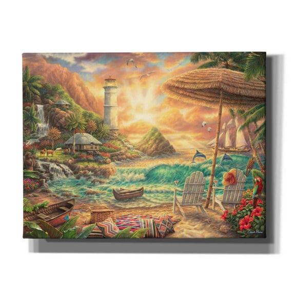 Epic Graffiti 'Love the Beach' by Chuck Pinson, Canvas Wall Art, 34"x26"