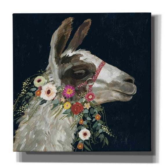 Epic Graffiti 'Lovely Llama I' by Victoria Borges, Canvas Wall Art, 18"x18"