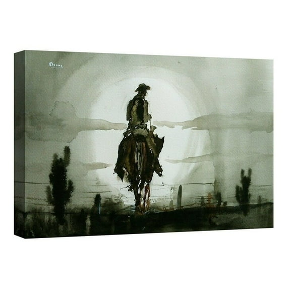 Epic Graffiti "Luna Vaquero" by Oscar Alvarez Pardo, Giclee Canvas Wall Art 18"x26"
