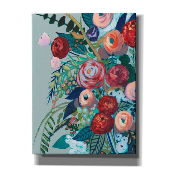 Epic Graffiti 'Lyrical Array II' by Grace Popp, Canvas Wall Glass, 40"x54"