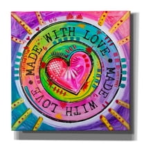 Epic Graffiti 'Made with Love' by Dean Russo, Canvas Wall Art, 26"x26"