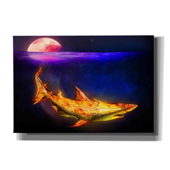 Epic Graffiti 'Mako Shark' by Michael StewArt, Canvas Wall Art, 26"x18"