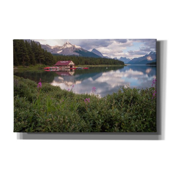 Epic Graffiti 'Maligne Lake 1' by Joe Reimer Photography, Canvas Wall Art, 40"x26"